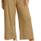 Pima Cotton Cropped Gaucho Pants - Walnut