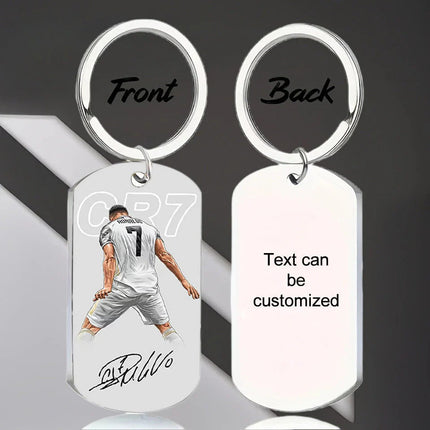 Personalized Keychains for Women Customized Key Chains Men Engraved Name Inspirational Stainless Steel Dog Tag