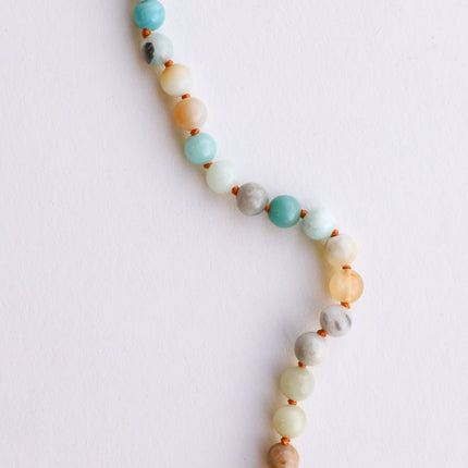 Natural Amazonite Gemstone || Beaded Necklace