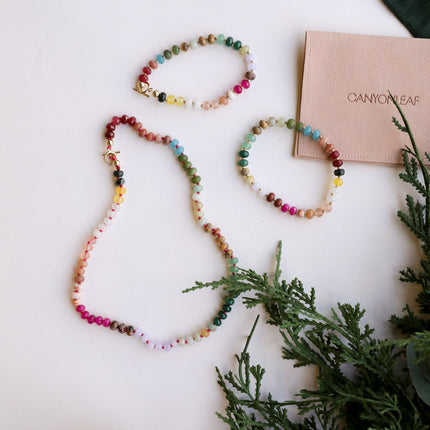 Natural Gemstone Bracelet + 14k Gold Filled Toggle : Sedona