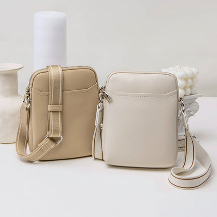Elegant Women's Bag - Simple PU Soft Phone Bag, Compact Small Shoulder Crossbody Phone Purse