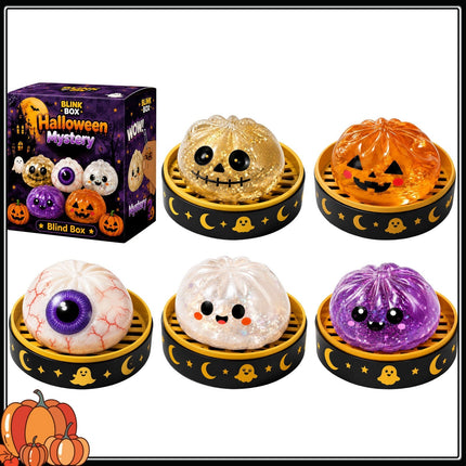 Halloween Glitter Pectin Gel Filled Dumpling Squishy Toy