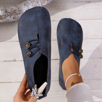 Women's Square-Toe Slip-On Flat Shoes
