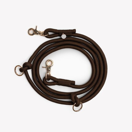 'Brown' - Hands Free Braided Leash