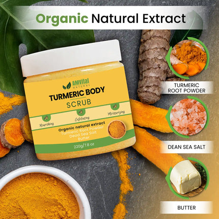 AMVital Turmeric Glow Trio (Scrub + Serum + Cream) - Dashing Nova