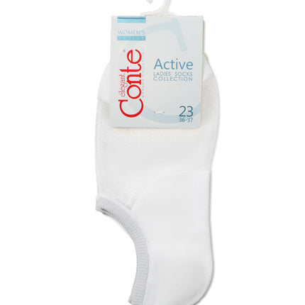 Conte Active #18S-4SP(000) - 1 pair Cotton Ultra-Short Women's Socks (with sheer mesh insert)