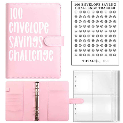 100 Envelope Challenge Binder – Budget Organizer for Cash Saving
