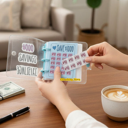 $1000 Savings Challenge Binder – Reusable Budget Planner Book