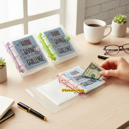 $1000 Savings Challenge Binder – Reusable Budget Planner Book