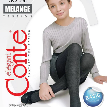 Conte Mélange 50 Den - Fantasy Elegant Thick 3D Tights for Girls - 4yr. 6yr. 8yr. 10yr. 12yr. (20С-110/1СП)