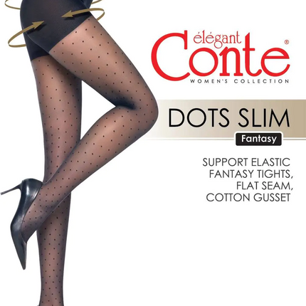 Conte Dots Slim 40 Den - Shaping Fantasy Polka-Dots Women's Tights (22S-1SP)