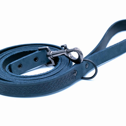 Celtic Sport Leather Collar and Leash Set