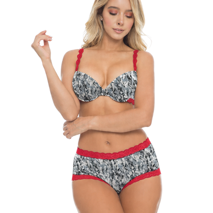 Women's Camo Hunting Boyshort Panty - Envision Red Underwear - Wilderness Dreams