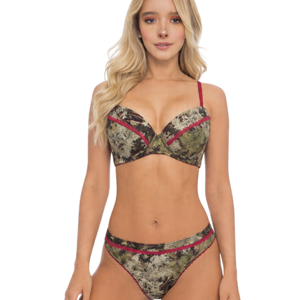 Women's Camo Hunting Thong - King's Camo Scalloped Lace Underwear - Wilderness Dreams