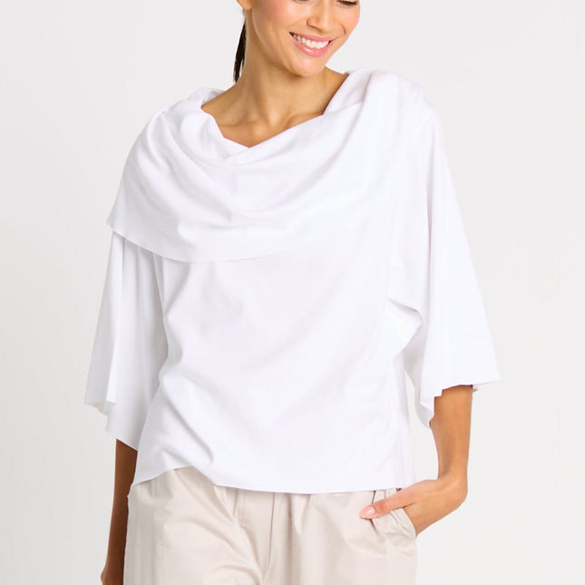 Pima Cotton Jackie O Top - White