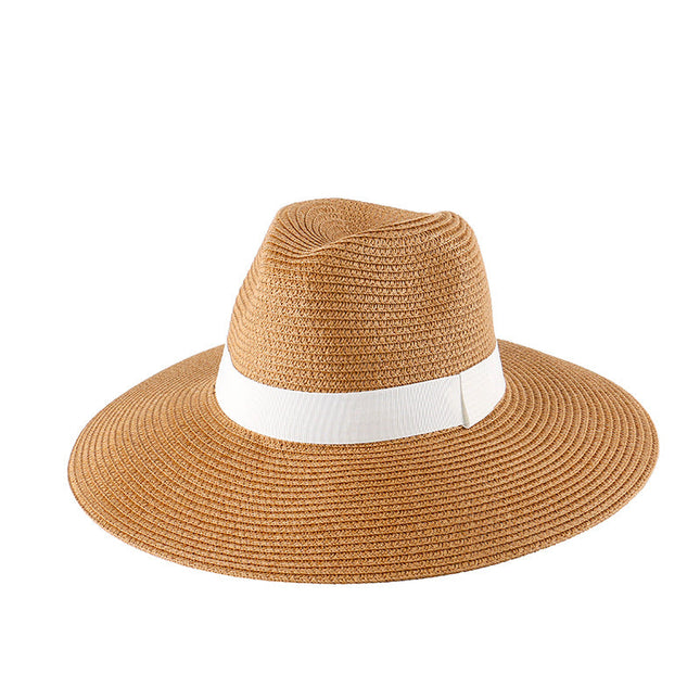 Panama Hat Sun Hats for Women Men Wide Brim Fedora Straw Beach Hat UV UPF 50 - Dashing Nova