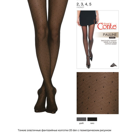 Conte Pauline 20 Den - Fantasy Women's Tights with geometric pattern "dots" (20С-90СП)