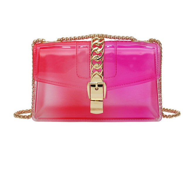 Mini summer transparent jelly bag, candy color silicone color bag, versatile chain small crossbody bag - Dashing Nova