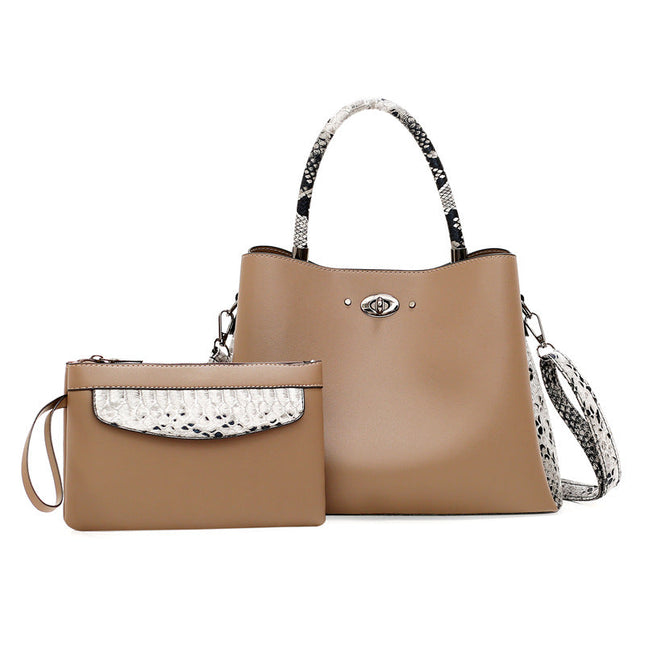 Wild snakeskin pattern workplace women's briefcase 2025 simple atmosphere women's bag women's mother bag wallet TT21080319 - Dashing Nova