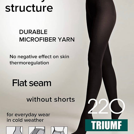 Conte Triumf 220 Den - Microfiber Opaque Winter Women's Tights (8С-58СП)