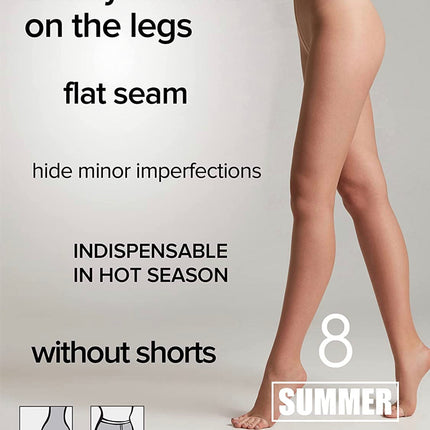 Conte Summer 8 Den Open Toe - Classic Ultra-thin Invisible Women's Pantyhose (14S-31SP)