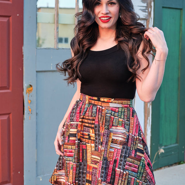 Don't Judge a Book by its Cover A-Line Skirt