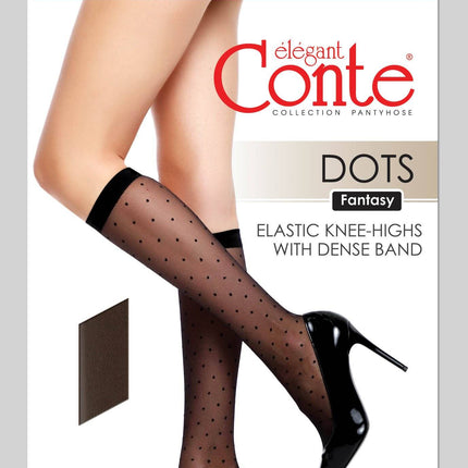 Conte Dots 40 Den - Fantasy Knee-Highs for Women (21C-147SP)