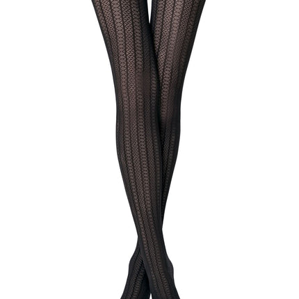 Conte Lacy Line 30 Den - Fantasy Women's Tights with openwork pattern and vertical stripes (22S-134SP)