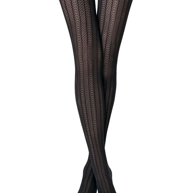 Conte Lacy Line 30 Den - Fantasy Women's Tights with openwork pattern and vertical stripes (22S-134SP) - Dashing Nova