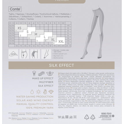 Conte (Poland) Prestige 12 Den - Classic Sheer to Waist T-top Women's Tights (8S-59SP)