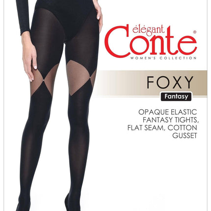 Conte Foxy 50 Den - Fantasy Women's Tights with a chic over-the-knee "stocking look" (19S-237SP)