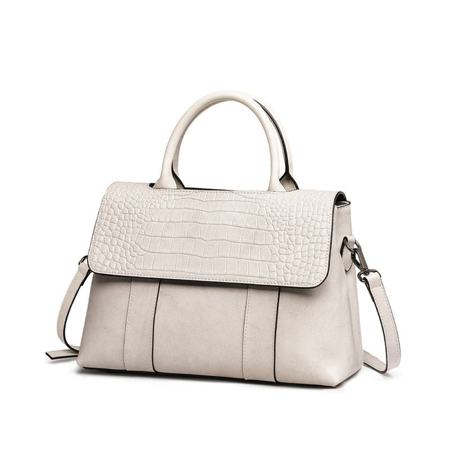 Women tote crossbody bag genuine leather crocodile - Dashing Nova