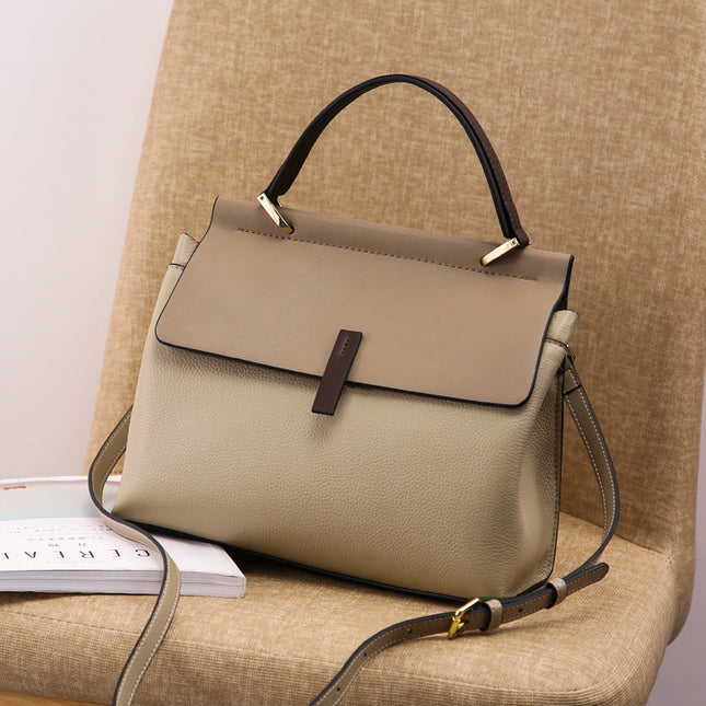 Trend large-capacity purse genuine leather shoulder bag tote crossbody - Dashing Nova
