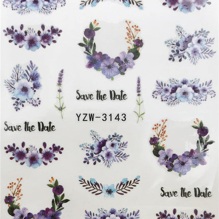 Horror Halloween Nail Sticker Maple Leaf Seahorse Nail Water Sticker