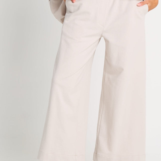 French Terry Flooded Pants - Putty