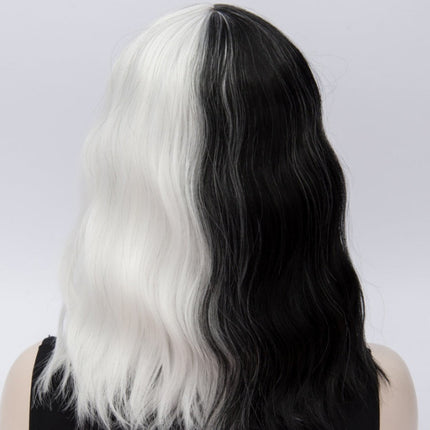 Short Wigs Similler Synthetic-Hair Halloween Kinky Cosplay Women White Straight for Black