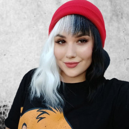 Short Wigs Similler Synthetic-Hair Halloween Kinky Cosplay Women White Straight for Black