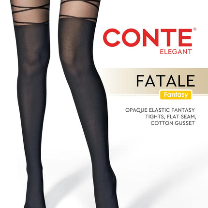 Conte Fatale 20/50 Den - Fantasy Women's Tights Imitation Knee-highs with Lacing (24S-186SP)