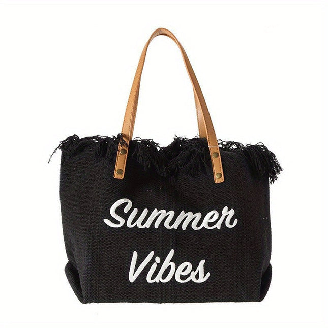 Beach Bag Vacation Purse Bohemia canvas woven tote bag simple ethnic purse - Dashing Nova