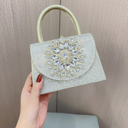 Women's Sparkly Rhinestone Glitter Clutch Purse Evening Handbag Shoulder Bag