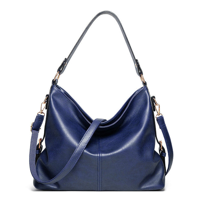 Causal hobo bag for women vegan leather with crossbody long strap in tan, blue, grey, black - Dashing Nova