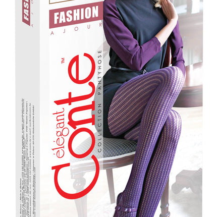Conte Fashion - Fantasy Openwork 82% Cotton Women's Tights (7С-84СП)