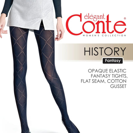 Conte History 50 Den - Fantasy Women's Tights with Diamonds (22S-136SP)