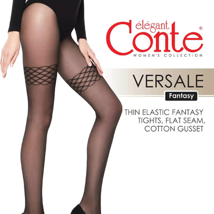 Conte Versale 20 Den - Fantasy Women's Tights with Openwork Stockings Imitation (21С-92СП)