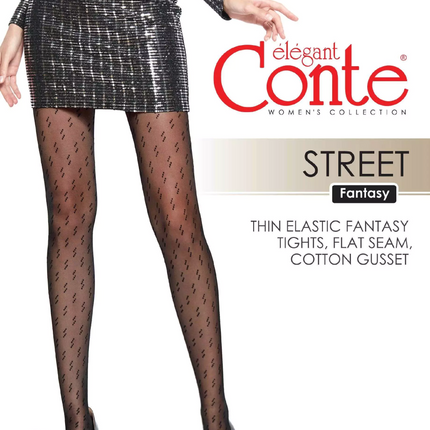 Conte Street 20 Den - Fantasy Thin Women's Tights with two triple dots pattern (21С-97СП)