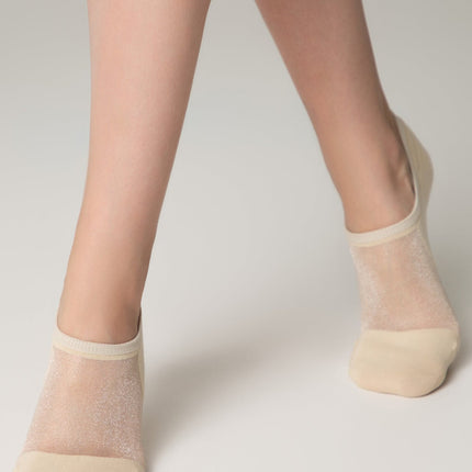 Cotton Ankle Socks Conte Active - Inserts Of Transparent Mesh