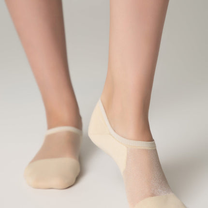 Cotton Ankle Socks Conte Active - Inserts Of Transparent Mesh