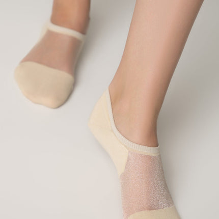Cotton Ankle Socks Conte Active - Inserts Of Transparent Mesh