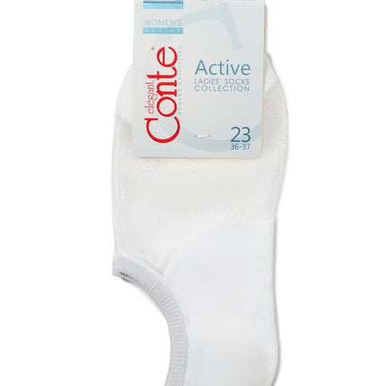 Cotton Ankle Socks Conte Active - Inserts Of Transparent Mesh