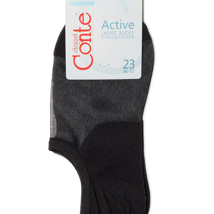 Cotton Ankle Socks Conte Active - Inserts Of Transparent Mesh